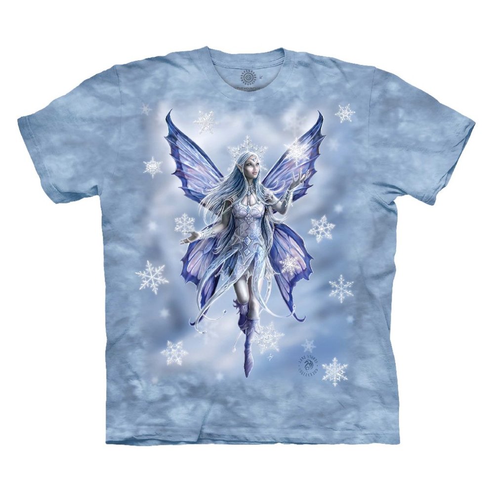 The Mountain Snow Fairy Elf Winter Snowflakes Ann Stokes Ice T-Shirt S-3X